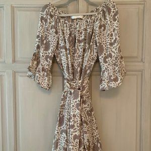 Natalie Martin Mesa Silk Midi Dress - Neutral - M